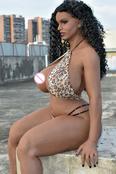 Cheap Price 165Cm Huge Breast K Cup Full Size TPE Huge Breast Black Sex Doll invented by automaticwoman